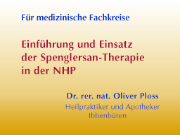 Webinar: Einführung und Einsatz der Spenglersan-Therapie in der NHP